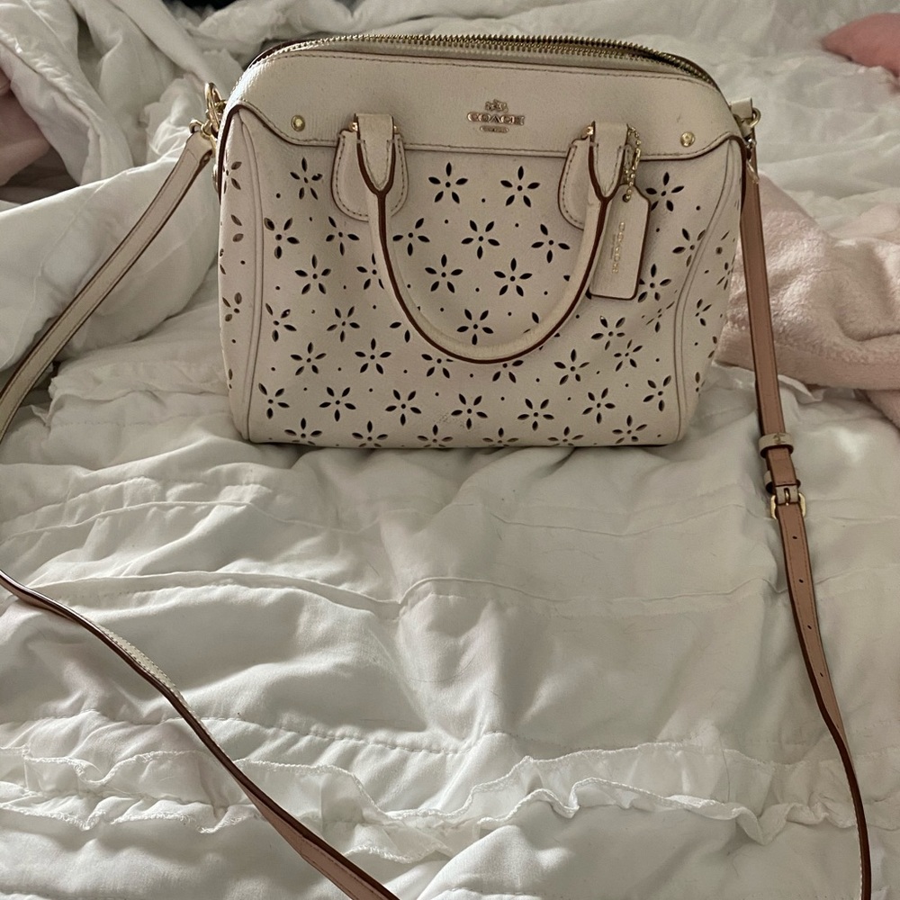 White coach bag